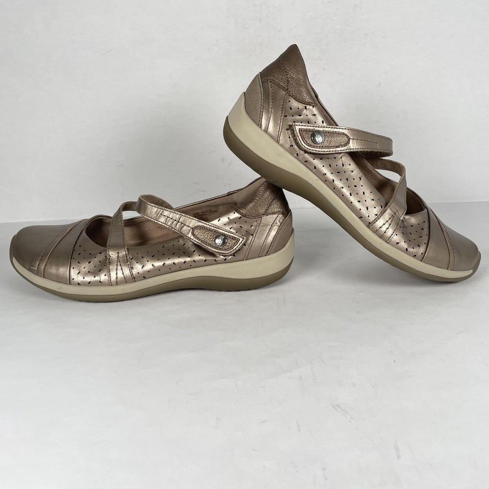 Earth Kara Newton Shoes Womens Size 11 M Platinum Mary Jane Leather Comfort - Picture 8 of 11